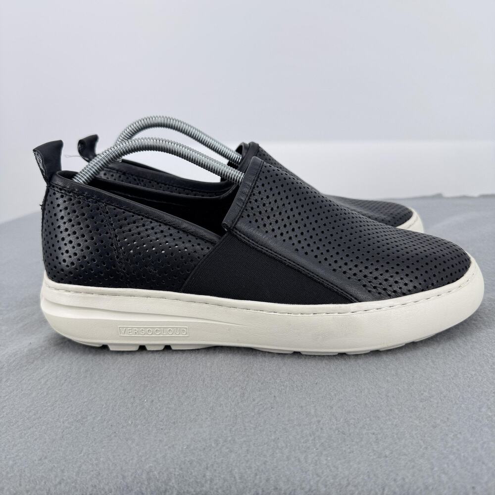 Gravity Defyer VersoCloud Shoes Mens 8.5 Black Leather Slip‎ On TB8160L